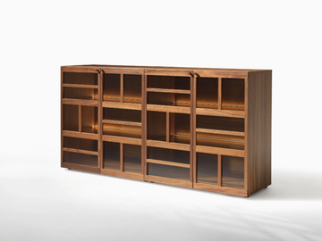 TORII - Wood and glass sideboard with integrated lighting by Casamania & Horm - view 3